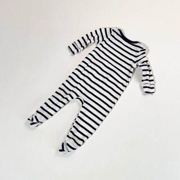 Navy stripe teddy bear onesie by babygap - Picture 2 of 8